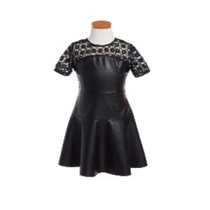 Ella Moss black vegan leather dress.  So gorgeous!!! Size 10/12.  NWT!